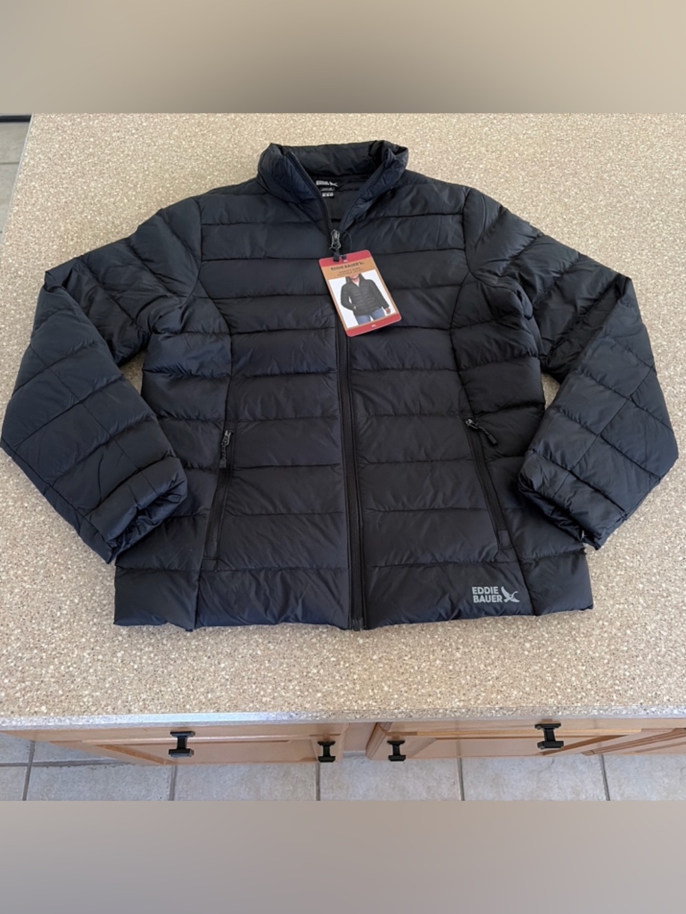 NWT Eddie Bauer Down 650 Packable Puffer Jacket Women’s Medium (M) Black $129